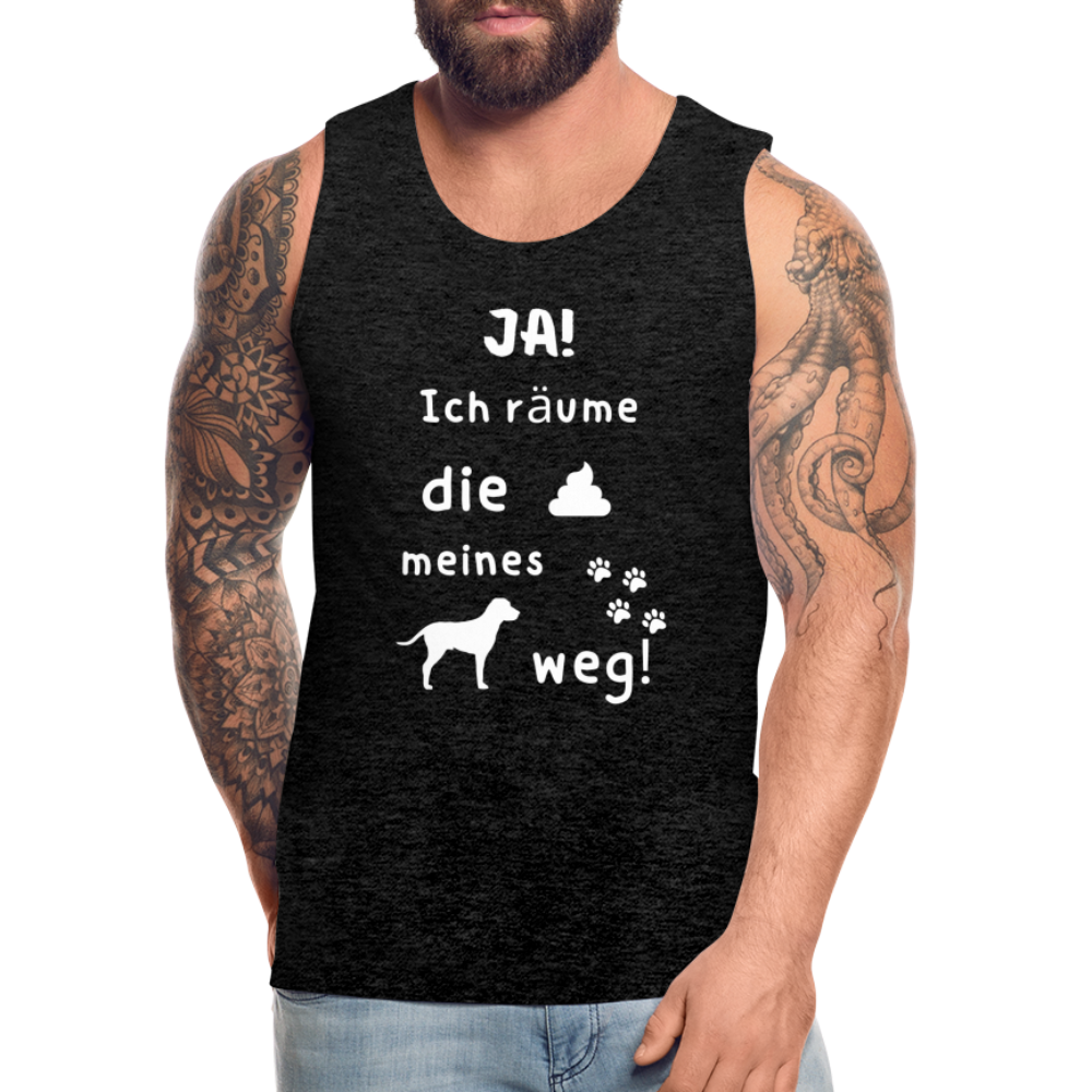 Männer Premium Tank Top - Hund Spruch - Anthrazit