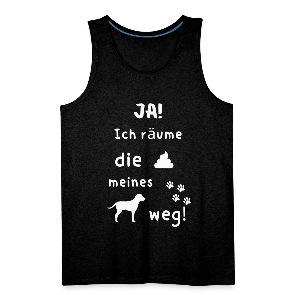 Männer Premium Tank Top - Hund Spruch - Anthrazit