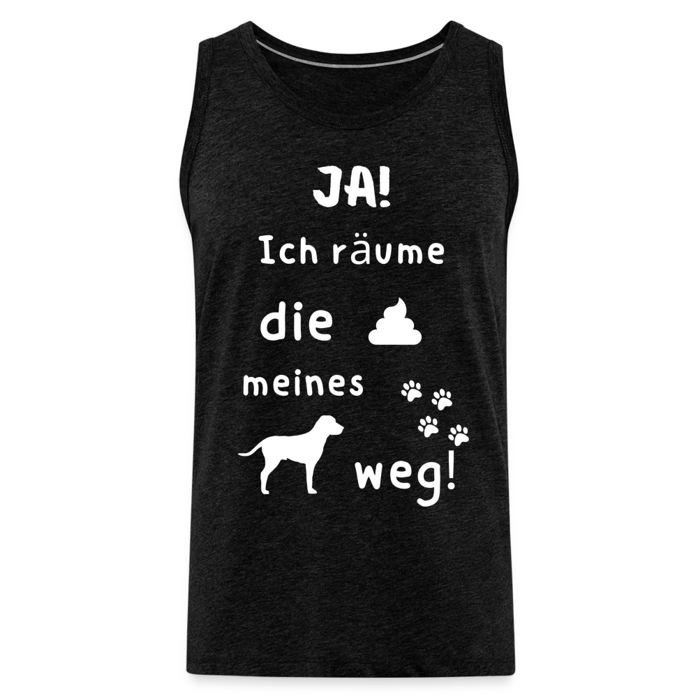 Männer Premium Tank Top - Hund Spruch - Anthrazit