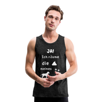 Männer Premium Tank Top - Hund Spruch - Anthrazit