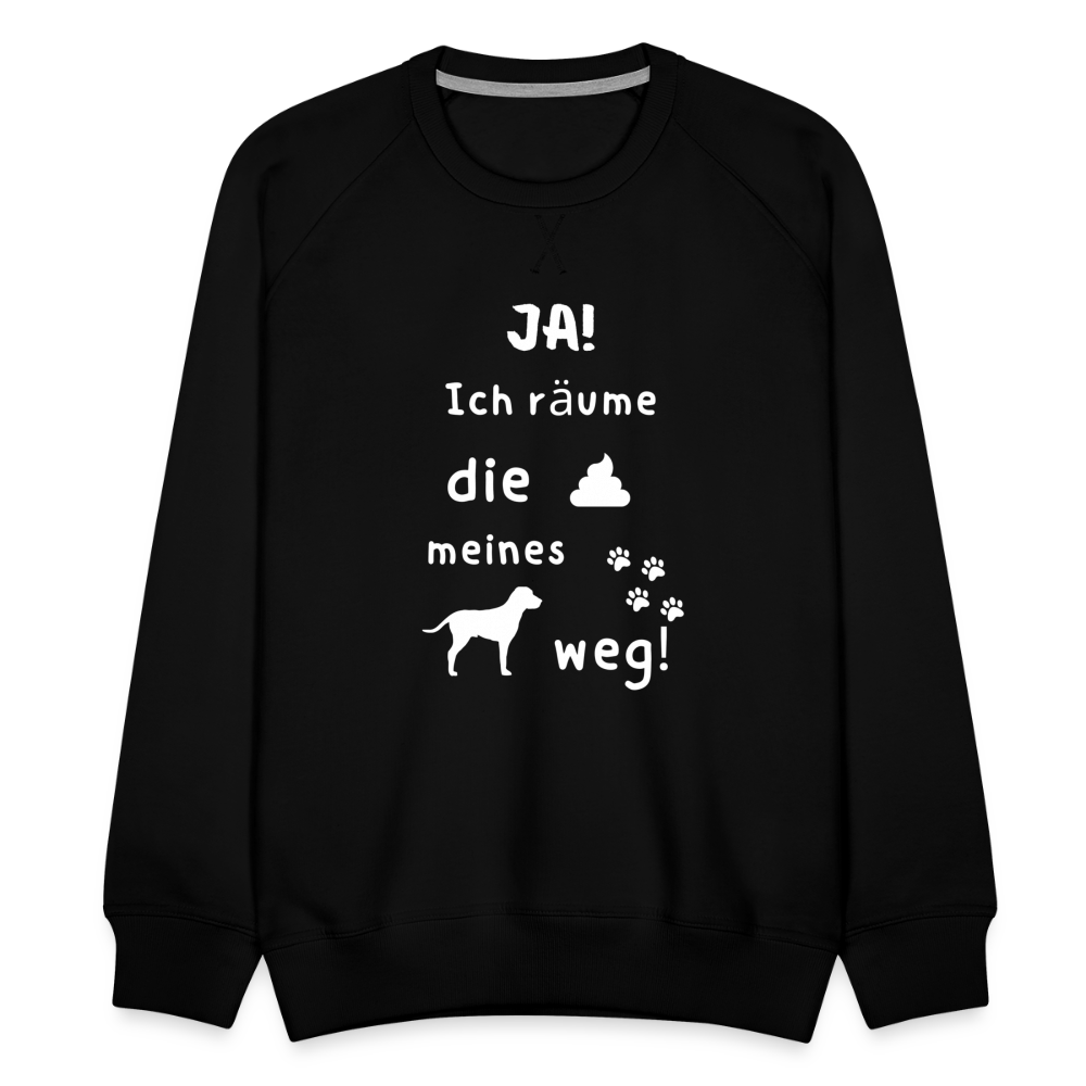 Männer Premium Pullover - Hund Spruch - Schwarz