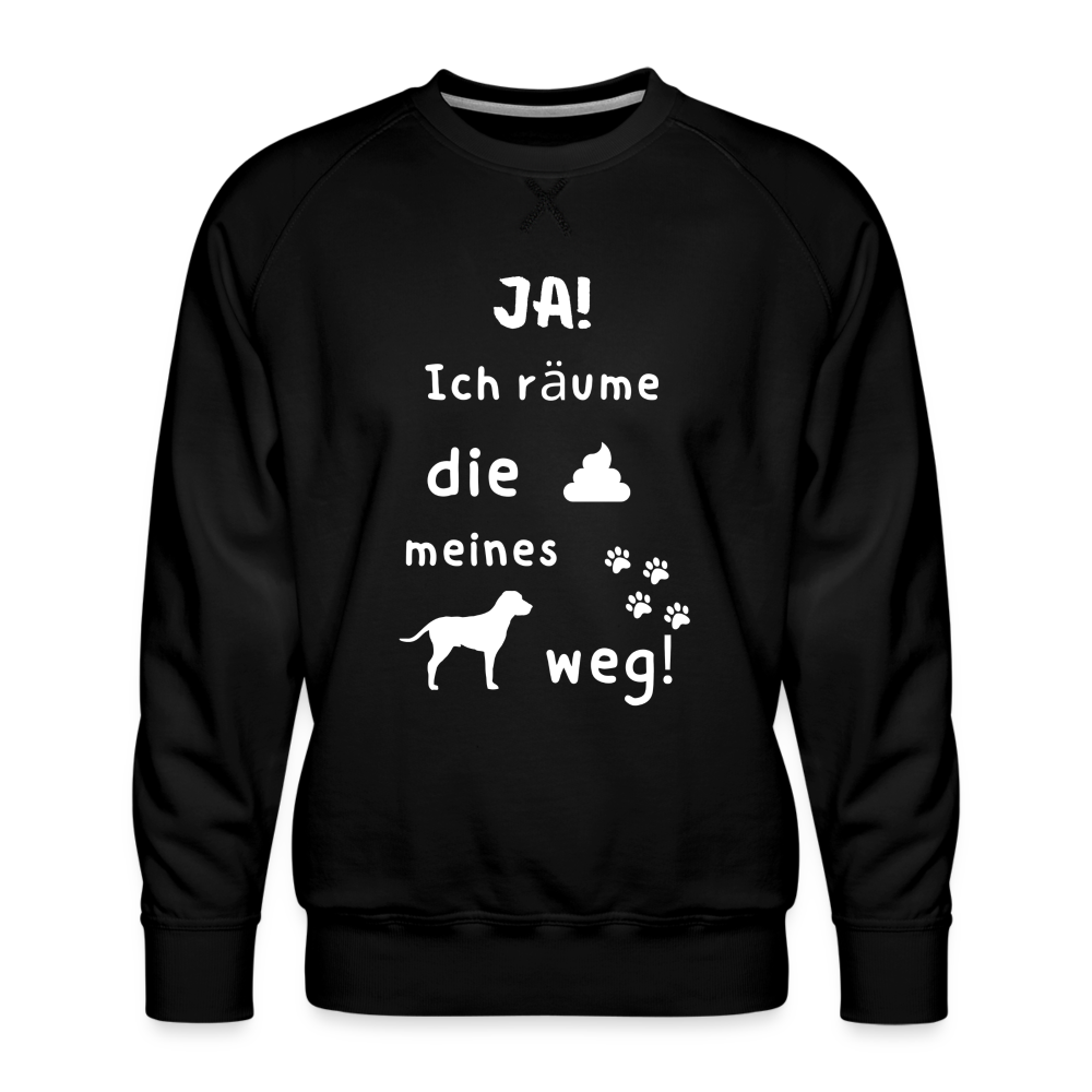 Männer Premium Pullover - Hund Spruch - Schwarz