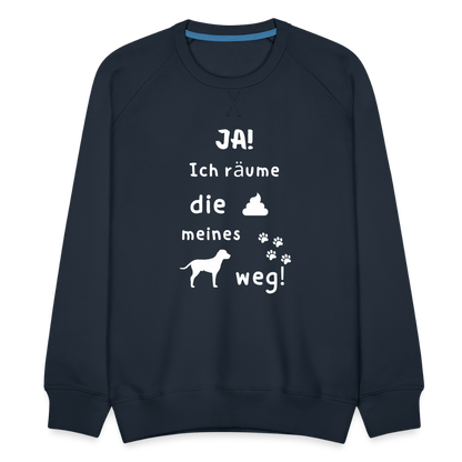 Männer Premium Pullover - Hund Spruch - Navy