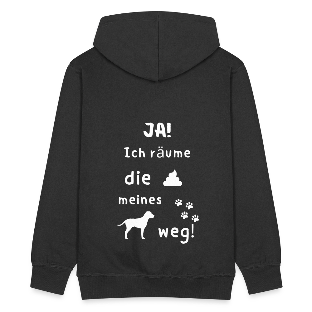 Männer Premium Kapuzenjacke - Hund Spruch - Schwarz