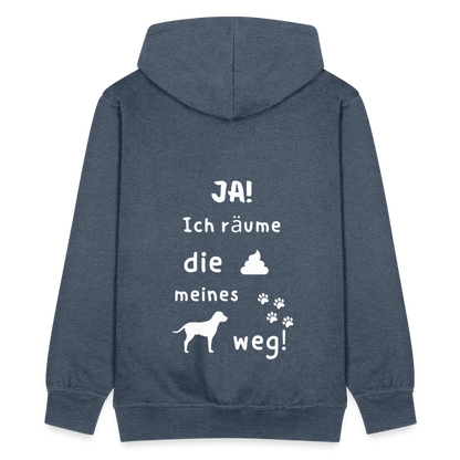 Männer Premium Kapuzenjacke - Hund Spruch - Jeansblau