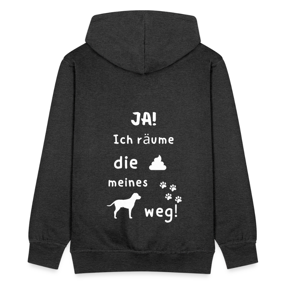 Männer Premium Kapuzenjacke - Hund Spruch - Anthrazit