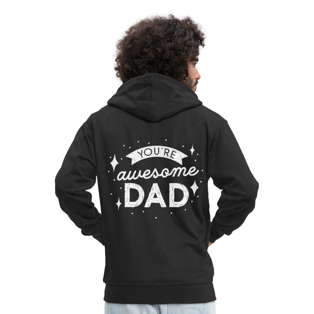 Männer Premium Kapuzenjacke - DAD - Schwarz