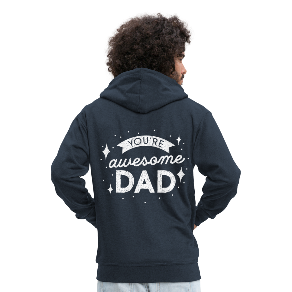 Männer Premium Kapuzenjacke - DAD - Navy