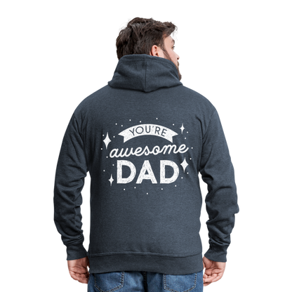 Männer Premium Kapuzenjacke - DAD - Jeansblau