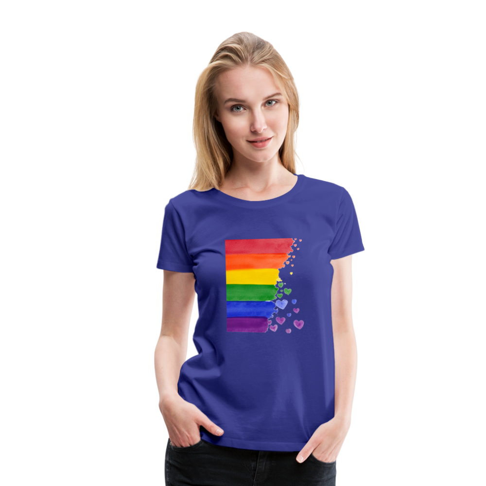 Frauen Premium T-Shirt - LGBT Streifen - Königsblau