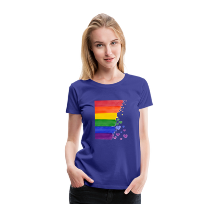 Frauen Premium T-Shirt - LGBT Streifen - Königsblau