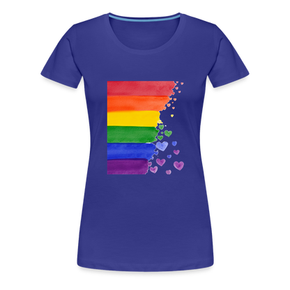 Frauen Premium T-Shirt - LGBT Streifen - Königsblau