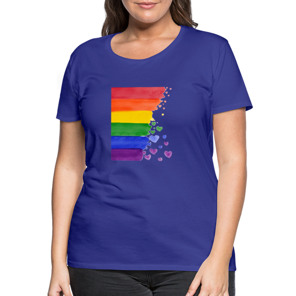 Frauen Premium T-Shirt - LGBT Streifen - Königsblau