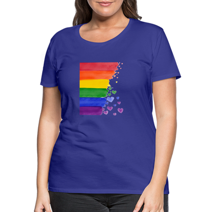 Frauen Premium T-Shirt - LGBT Streifen - Königsblau