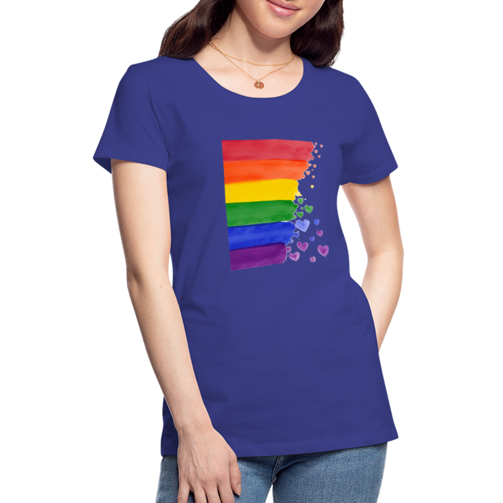 Frauen Premium T-Shirt - LGBT Streifen - Königsblau