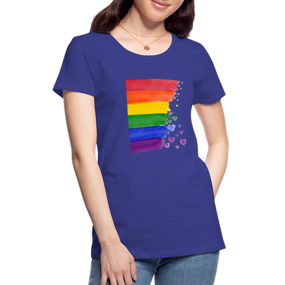 Frauen Premium T-Shirt - LGBT Streifen - Königsblau