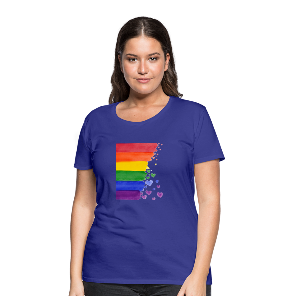 Frauen Premium T-Shirt - LGBT Streifen - Königsblau