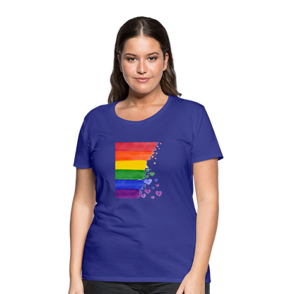 Frauen Premium T-Shirt - LGBT Streifen - Königsblau