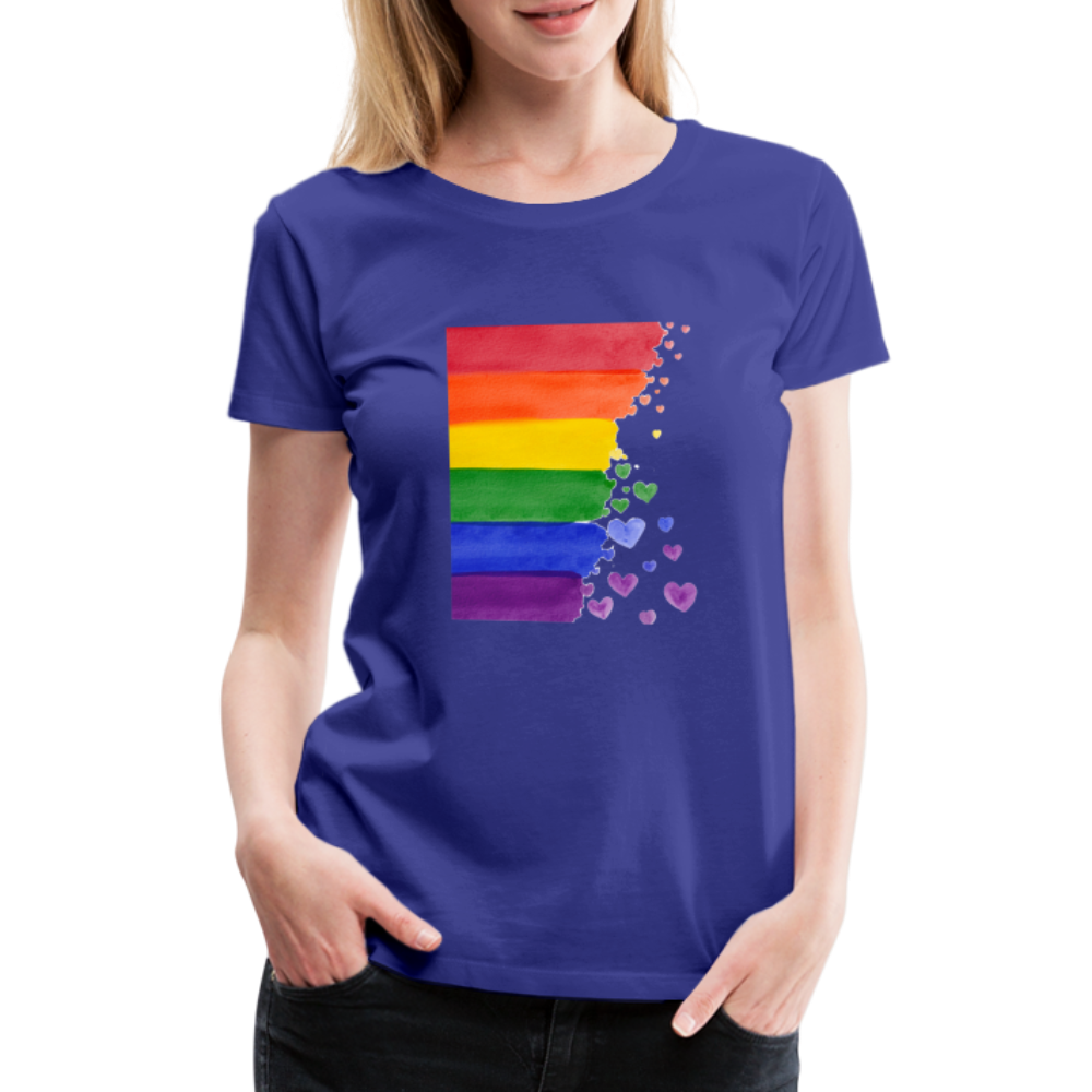 Frauen Premium T-Shirt - LGBT Streifen - Königsblau