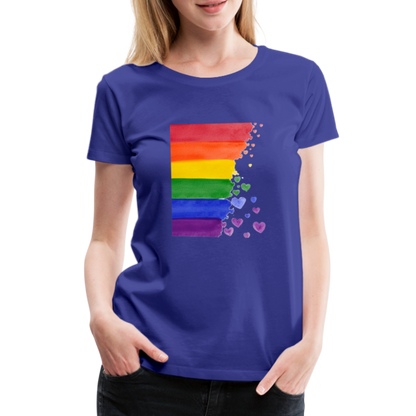 Frauen Premium T-Shirt - LGBT Streifen - Königsblau