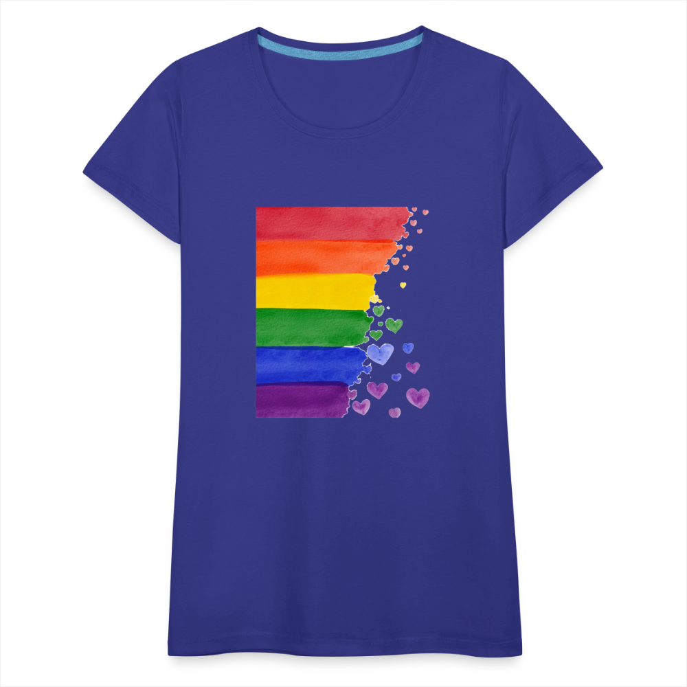 Frauen Premium T-Shirt - LGBT Streifen - Königsblau