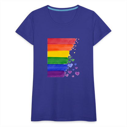 Frauen Premium T-Shirt - LGBT Streifen - Königsblau