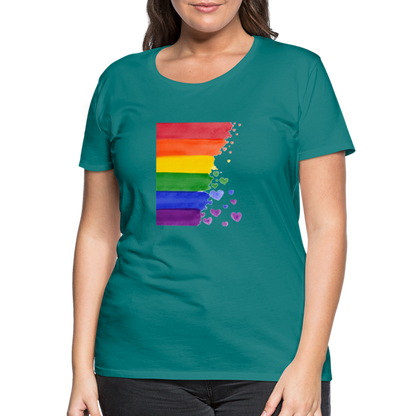 Frauen Premium T-Shirt - LGBT Streifen - Divablau