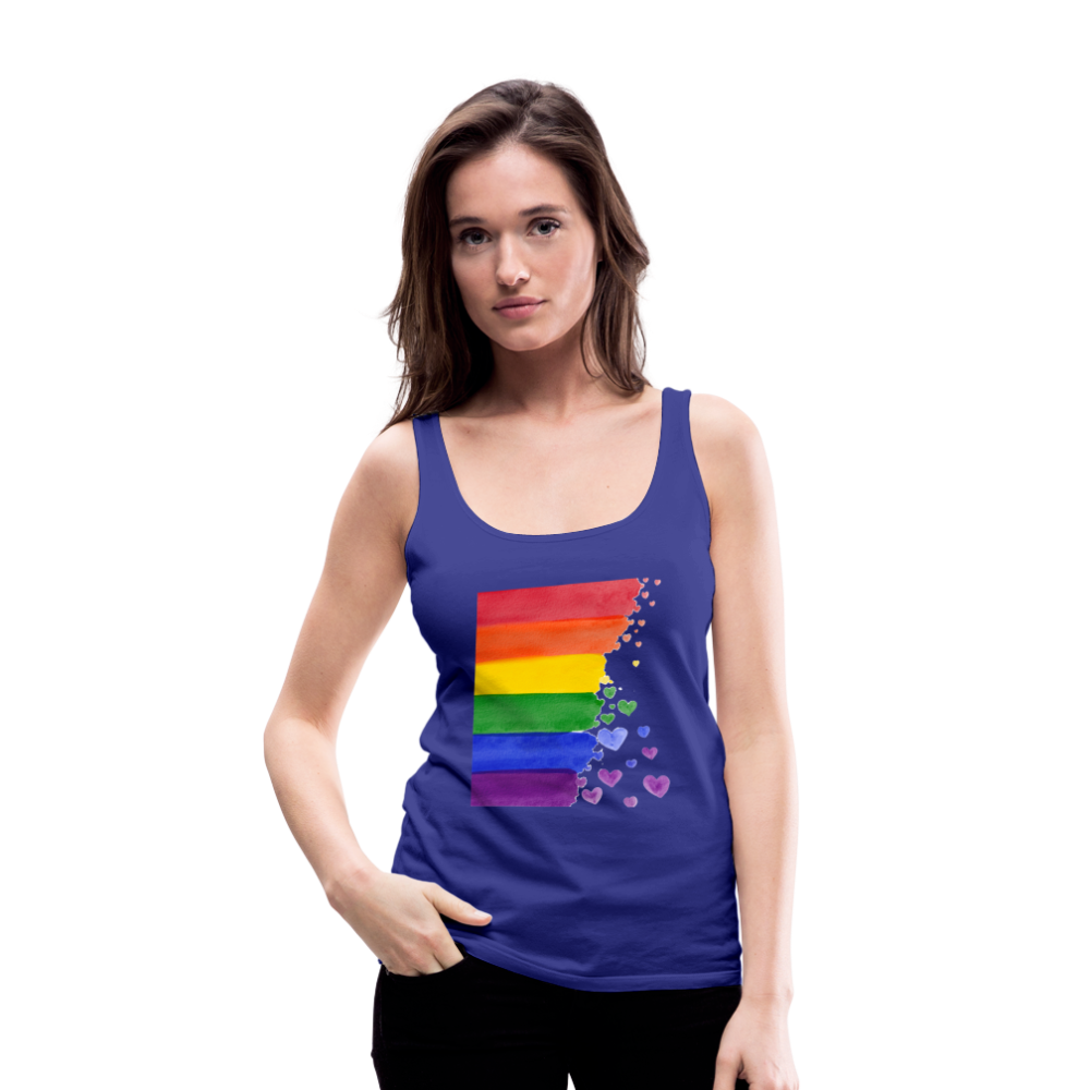 Frauen Premium Tank Top - LGBT Streifen - Königsblau