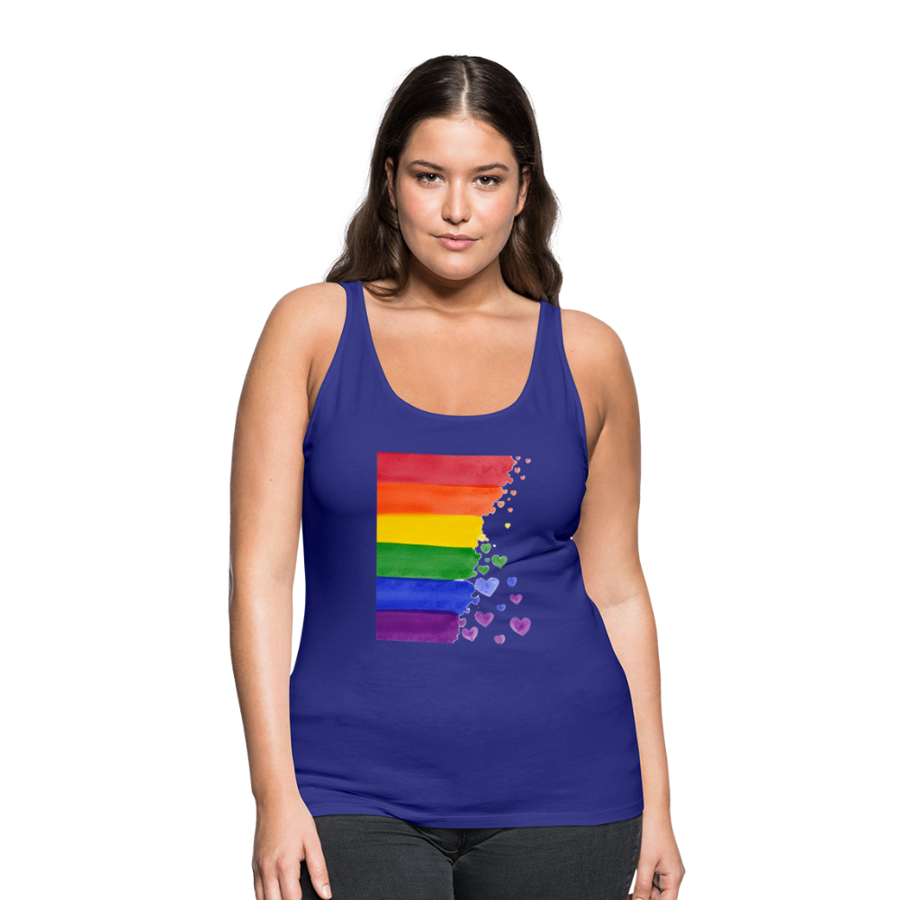 Frauen Premium Tank Top - LGBT Streifen - Königsblau