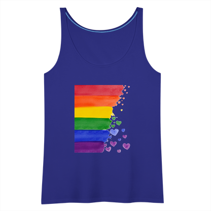 Frauen Premium Tank Top - LGBT Streifen - Königsblau