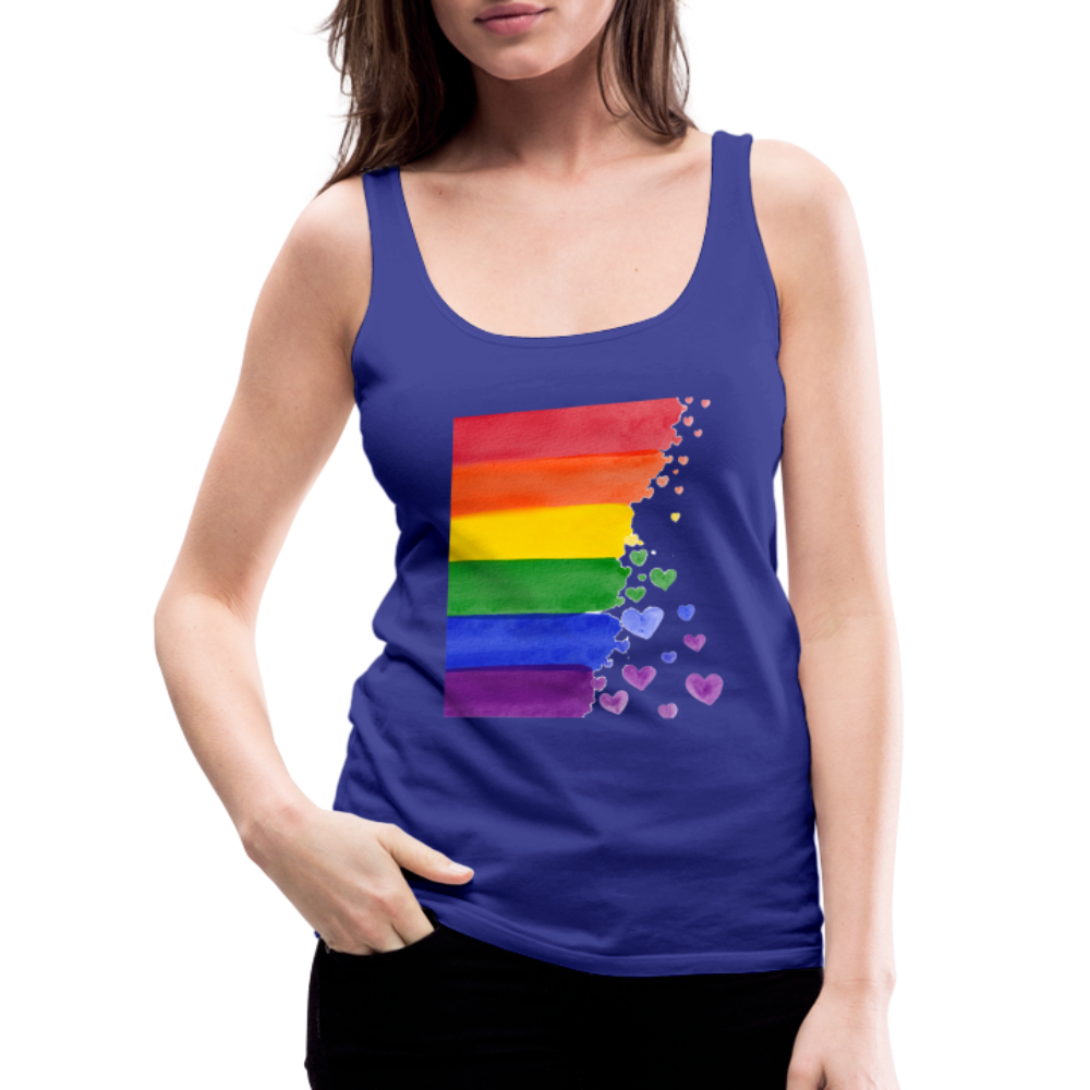 Frauen Premium Tank Top - LGBT Streifen - Königsblau