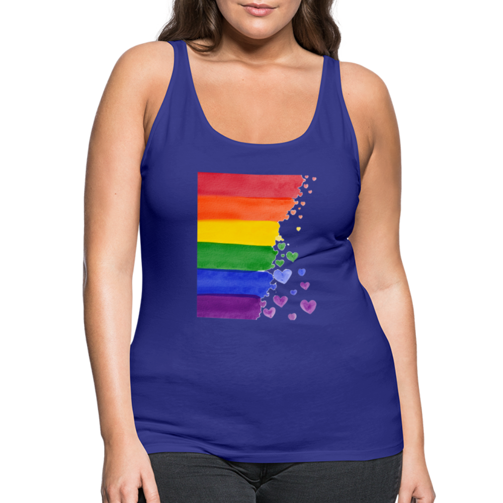 Frauen Premium Tank Top - LGBT Streifen - Königsblau