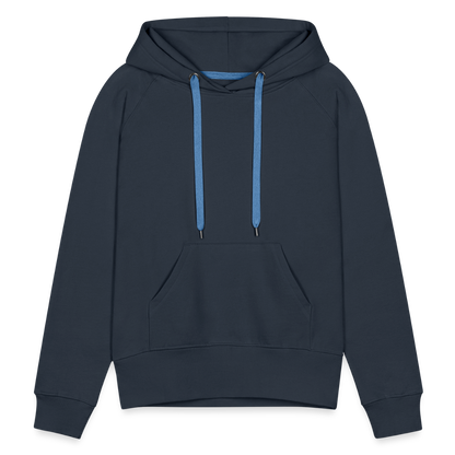 Frauen Premium Hoodie - LGBT Streifen - Navy