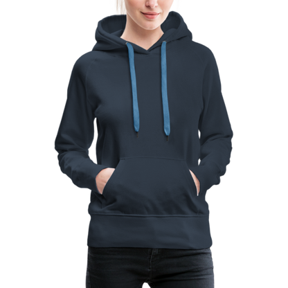 Frauen Premium Hoodie - LGBT Streifen - Navy