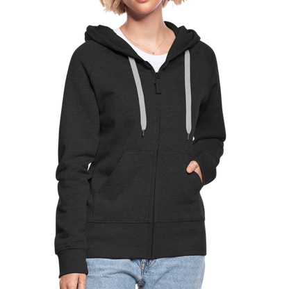 Frauen Premium Kapuzenjacke - LGBT Streifen - Schwarz