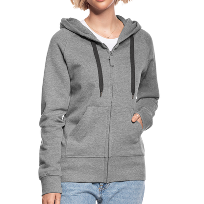 Frauen Premium Kapuzenjacke - LGBT Streifen - Grau meliert