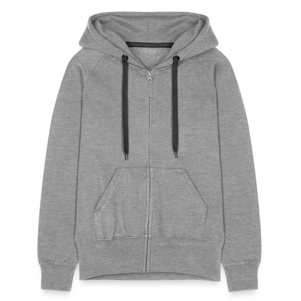 Frauen Premium Kapuzenjacke - LGBT Streifen - Grau meliert