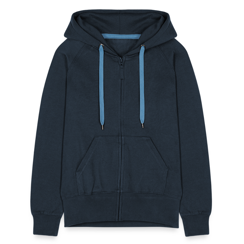 Frauen Premium Kapuzenjacke - LGBT Streifen - Navy