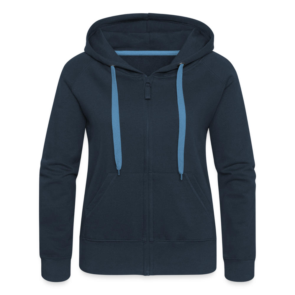 Frauen Premium Kapuzenjacke - LGBT Streifen - Navy