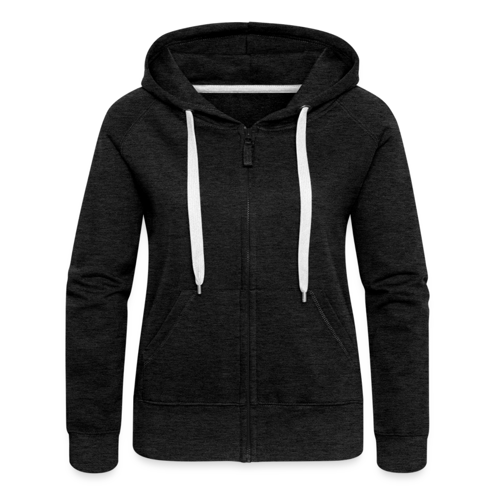 Frauen Premium Kapuzenjacke - LGBT Streifen - Anthrazit