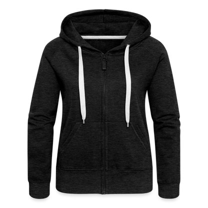 Frauen Premium Kapuzenjacke - LGBT Streifen - Anthrazit