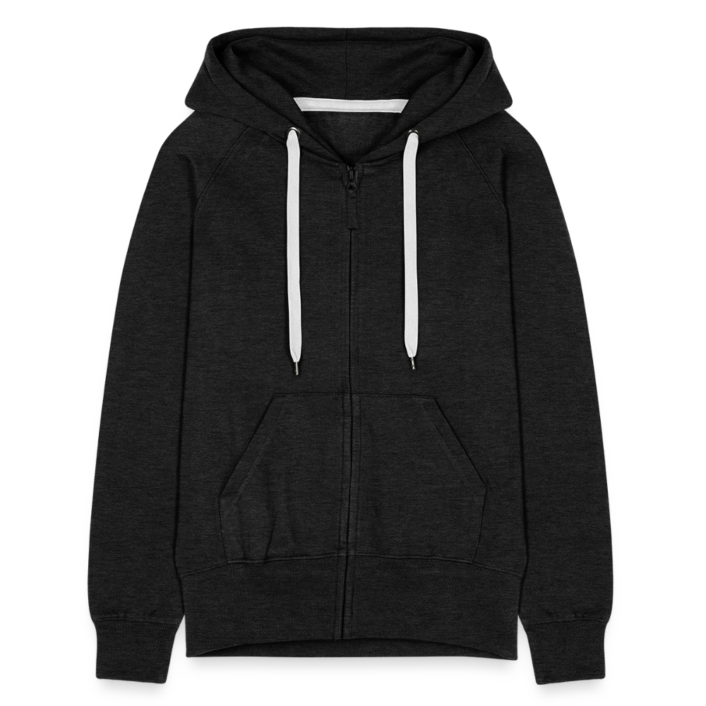 Frauen Premium Kapuzenjacke - LGBT Streifen - Anthrazit