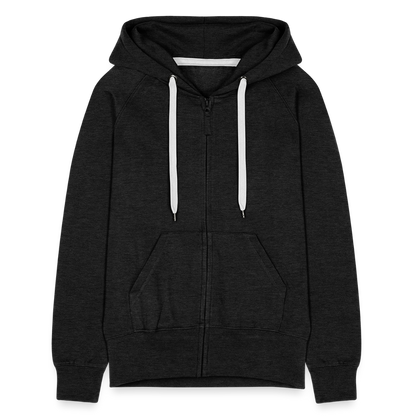 Frauen Premium Kapuzenjacke - LGBT Streifen - Anthrazit