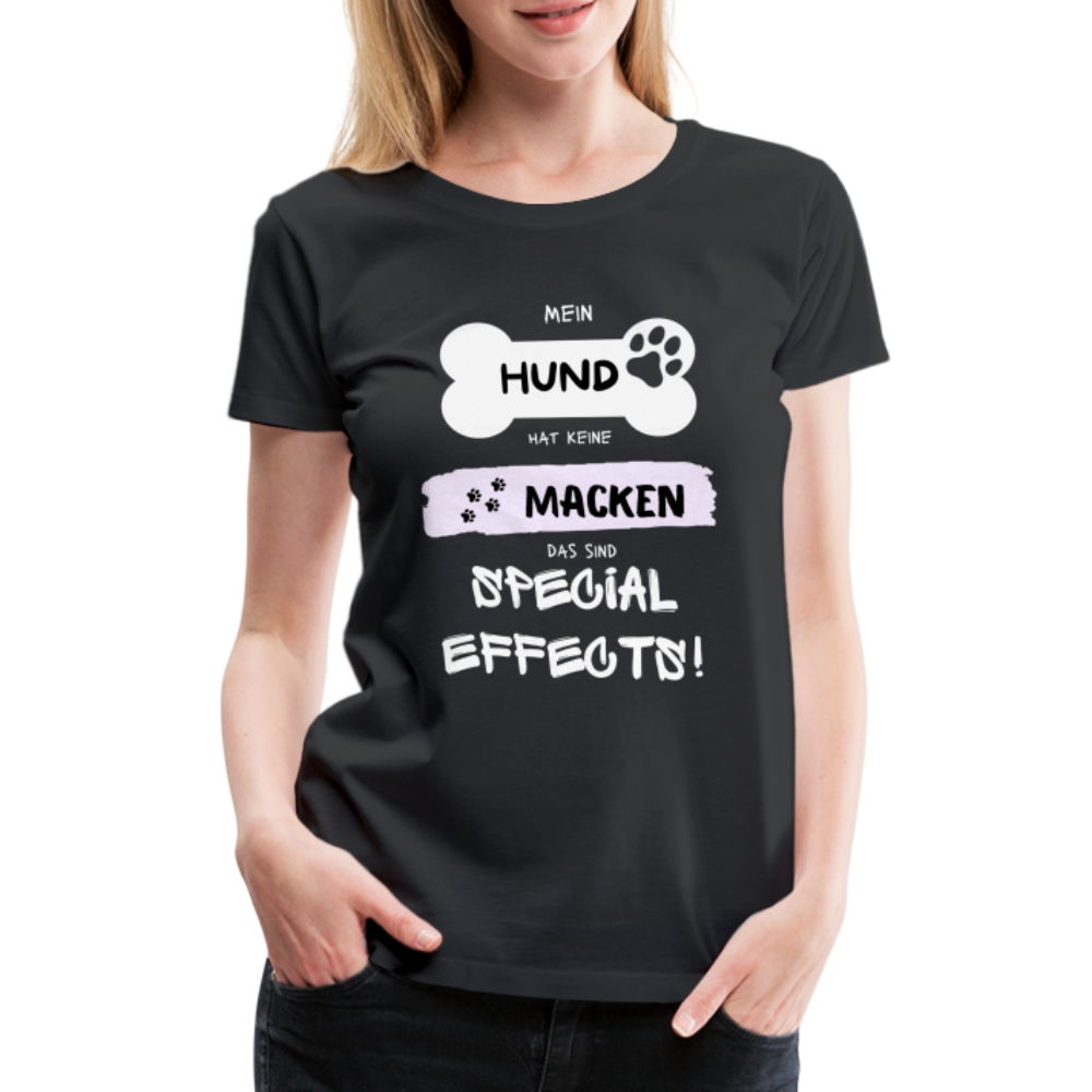 Frauen Premium T-Shirt - Hund Macken - Schwarz