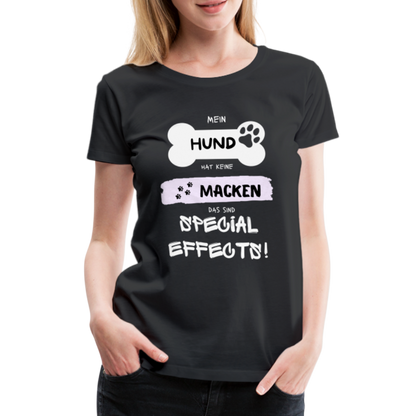 Frauen Premium T-Shirt - Hund Macken - Schwarz