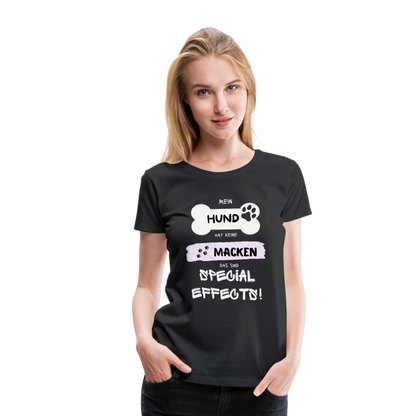 Frauen Premium T-Shirt - Hund Macken - Schwarz