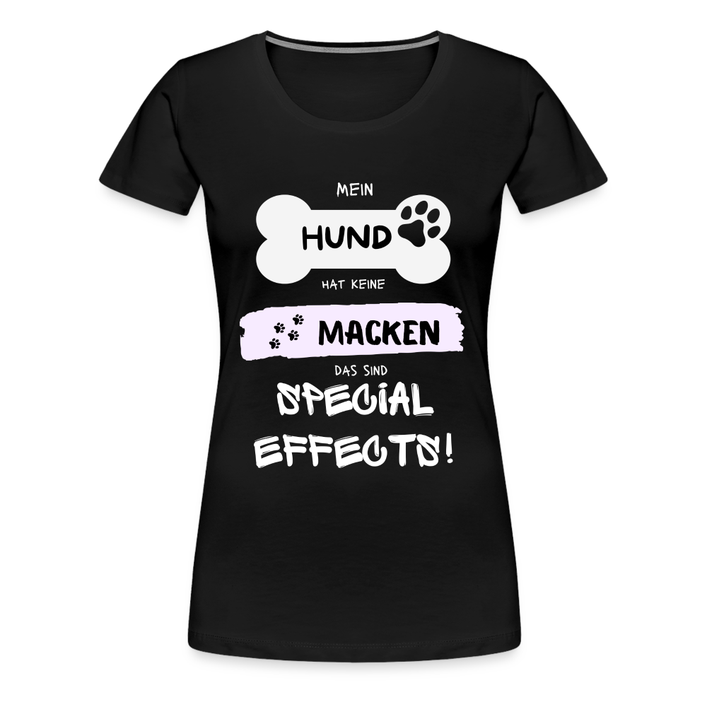 Frauen Premium T-Shirt - Hund Macken - Schwarz