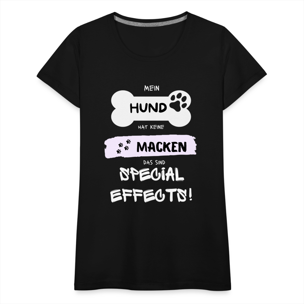 Frauen Premium T-Shirt - Hund Macken - Schwarz