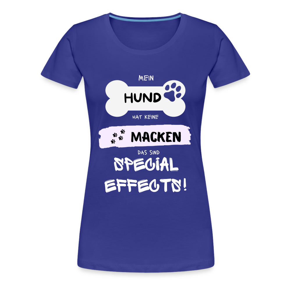 Frauen Premium T-Shirt - Hund Macken - Königsblau