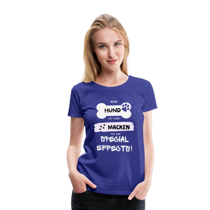 Frauen Premium T-Shirt - Hund Macken - Königsblau